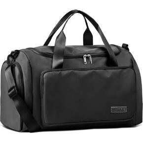 Hotor Gym Bag للرجال والنساء - حقيبة واق من التسافر مع مقصورة الأحذية وجيب مقاوم للماء ، تحمل أمتعة مع الأكمام العربة للرياضة ، رحلات نهاية الأسبوع ، الأسود ، 19.7 "× 9.8" × 11.8 "