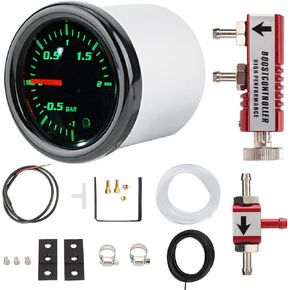 2" 52mm Universal Turbo Boost Gauge with Manual Boost Controller kit Aluminum Alloy 1‑30PSI Adjustable