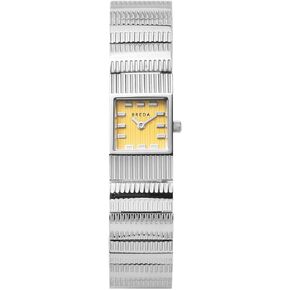 Breda 'Groove' Silver and Metal Bracelet Watch, 16MM