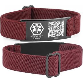 mnmoom Medical ID Bracelet for Women Men with QR Code or NFC, Digitalization Medical Alert Bracelets,Dynamic Web Information