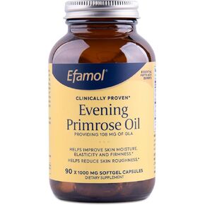 Efamol Pure Evening Primrose Oil - ملحق الجلد الطبيعي - يساعد على حزم الجلد والترطيب والتجاعيد والنعومة - مع Omega -6 Gla - 90 Softgels