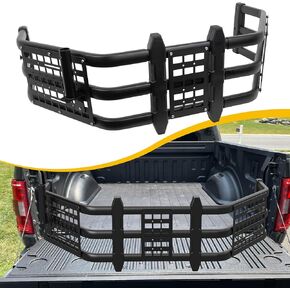 Upgraded Truck Bed Extender Fit for Ford F-150 F150 2015-2025 & Toyota Tundra 2007-2025 & Nissan Titan 2016-2024 Aluminum Tailgate Extender, with Molle Panel and Flagpole Bracket