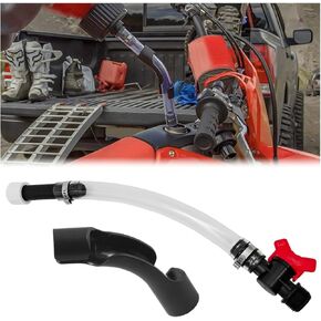 Car Gas Cans Hose, Vehicle Racing Fuel Filler Pipe with Ball Valve Shut, Automotive LC2 Jug Trigger Tube Accessories for 5 Gallon, Universal for SUVs, Sedans, Trucks (Black)