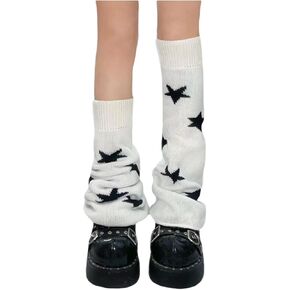 Womens And Girls Kawaii Leg Warmers 80s Harajuku Lolita Japanese Legwarmers Ankle Socks Knit Stockings Boot Socks