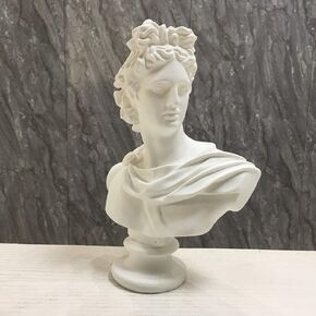 Artgenius 7.6 "H Modern Apollo تمثال الفرشاة Makeup Brush Holder Apollo Bust Pen حامل المكتب Office Decorizer الثابت