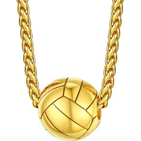 Bestyle Vivid Ball Pendants Netlace للرجال ، كرة قدم صلبة من الفولاذ المقاوم للصدأ/كرة السلة/كرة الطائرة/لعبة الركبي/قلادة البيسبول بالفضة/الأسود/الذهبي ، مجموعة مجوهرات المروحة الرياضية العصرية.