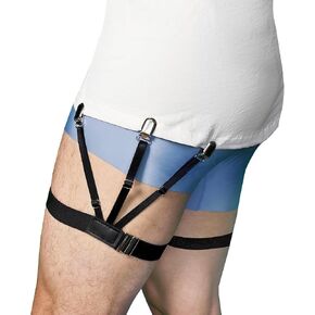 3rd Gen Shirt Stays for Men, Premium Adjustable Elastic Shirts Garters with Anti-Slip Clips, Men Accessories, Professional Shirt Tuckers Suitable for Police, Military & Formal Wear in Saudi Arabia