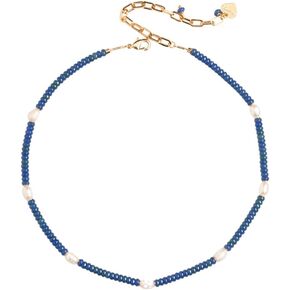 قلادة Azure Blue Ceramic Bead مع 3 بوصات