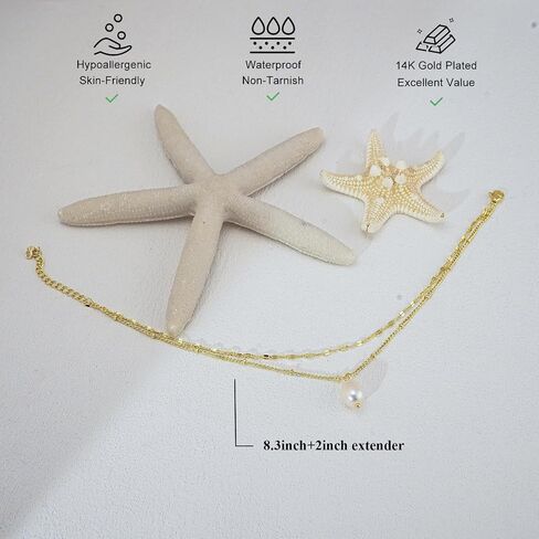 Ankle Bracelets for Women 14K Gold Silver Plated Anklets for Women Waterproof Boho Evil Eye Pearl Charm Pendant Beaded Foot Chain Adjustable Dainty Summer Beach Jewelry Set Gifts Non Tarnish in Saudi Arabia