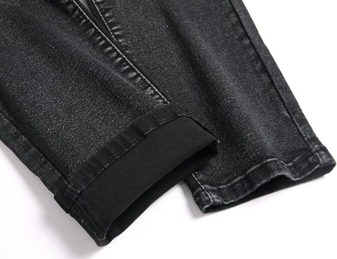Men's Ripped Skinny Slim Fit Stretch Distressed Destroyed Jeans Denim Pants in Saudi Arabia
