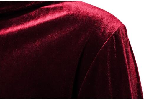 KISSQIQI Mens 2 Pieces Velour Tracksuits Velvet Outfits Sweatsuits Jogging Sport Suits Jacket Pants hooded Tracksuit in Saudi Arabia