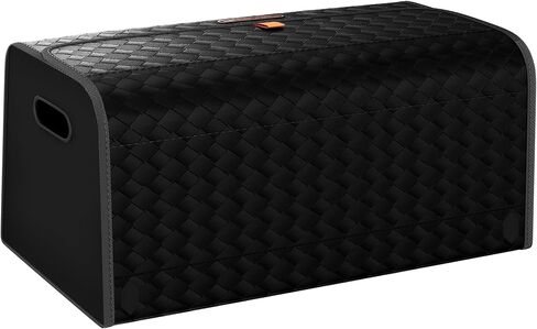 GMQ Car Trunk Organizer لسيارات الدفع الرباعي ومنظمي السيارات والتخزين مع التخزين القابل للطي ، سعة كبيرة لسيارات الدفع الرباعي ، شاحنة ، MPV (نسج أسود) in Kuwait