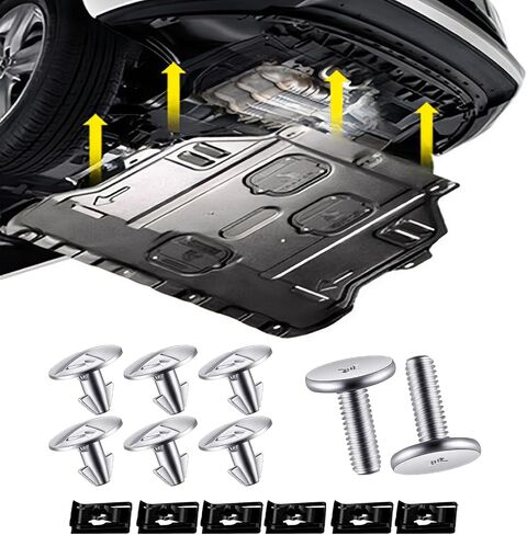 14PCS Engine Splash Shield Hardware Kit – Under Engine Cover Bolts & Clips for Skid Plate & Oil Pan Protection – Replaces 90105-TBA-A00, 90674-TY2-A01 in Saudi Arabia