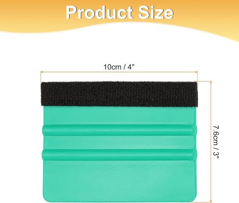 HARFINGTON 10pcs Vinyl Squeegee Felt Edge 4" Squeegee Felt Fabric Decal Vinyl Scraper Car Wallpaper Smoothing Tools Window Privacy Film Glass Tint Squeegee Installation, Green in Saudi Arabia