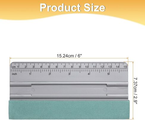 HARFINGTON 3pcs Vinyl Squeegee Felt Edge 6" Squeegee Felt Fabric Decal Vinyl Scraper with Ruler Measuring Car Wallpaper Smoothing Window Privacy Film Glass Tint Installation, Grey in Saudi Arabia