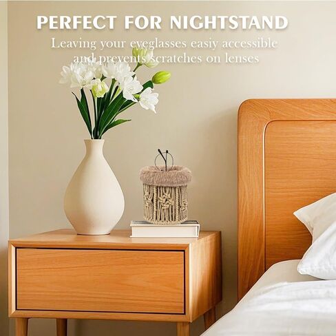 Glasses Holder,Anti-scratch Plush Lined Eyeglass Holder Stand for Nightstand Desk Storage Organizer in Saudi Arabia