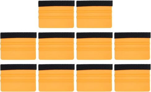 HARFINGTON 10pcs Vinyl Squeegee Felt Edge 4" Squeegee Felt Fabric Decal Vinyl Scraper Car Wallpaper Smoothing Tools Window Privacy Film Glass Tint Squeegee Installation, Green in Saudi Arabia