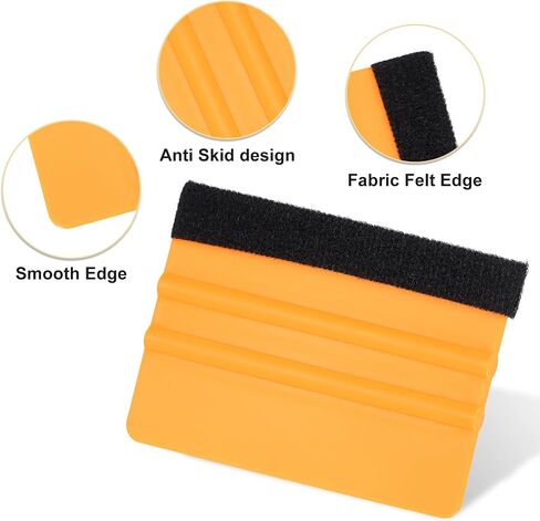 HARFINGTON 10pcs Vinyl Squeegee Felt Edge 4" Squeegee Felt Fabric Decal Vinyl Scraper Car Wallpaper Smoothing Tools Window Privacy Film Glass Tint Squeegee Installation, Green in Saudi Arabia