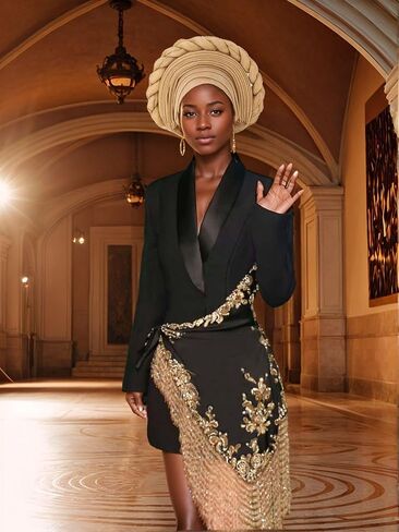 African Women's Headwear Wedding Party Headwear Gele Headties Nigerian Handmade Hats for Women in Saudi Arabia