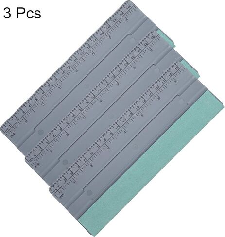 HARFINGTON 3pcs Vinyl Squeegee Felt Edge 6" Squeegee Felt Fabric Decal Vinyl Scraper with Ruler Measuring Car Wallpaper Smoothing Window Privacy Film Glass Tint Installation, Grey in Saudi Arabia