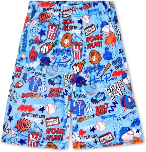 iscream + Corey Paige Designs Big Boys Bold Print Silky Soft Plush Shorts Collection in Saudi Arabia