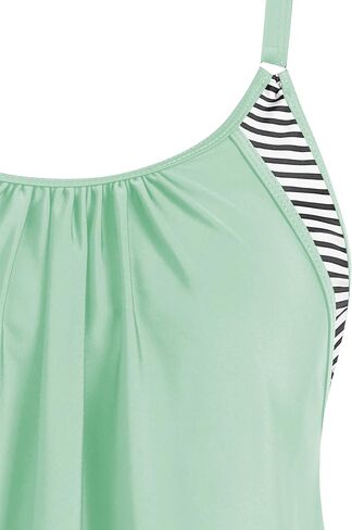 ZAFUL Womens Tankini Tops Blouson Tummy Control Swim Top Loose Fit Bathing Suit Top No Bottom in Saudi Arabia