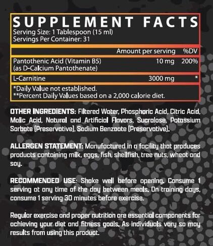 Nutrex Research Liquid Carnitine 3000 | Premium Liquid Carnitine, Stimulant Free, 31srv Oz (Lunar Pop) in Saudi Arabia