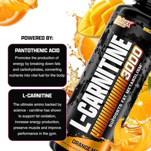 Nutrex Research Liquid Carnitine 3000 | Premium Liquid Carnitine, Stimulant Free, 31srv Oz (Lunar Pop) in Saudi Arabia