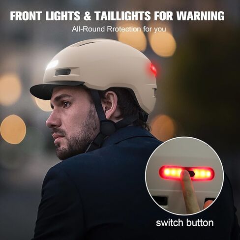خوذة الدراجة، خوذة ركوب الدراجات للبالغين من Shinmax مع خوذات دراجات أمامية وخلفية LED قابلة لإعادة الشحن عبر USB للرجال والنساء، خوذة دراجة كهربائية قابلة للإزالة للجبال والطرق وركوب الدراجات (أخضر، كبير) in Kuwait