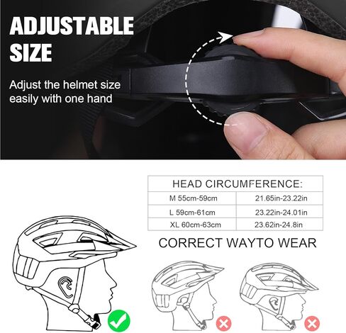خوذة الدراجة، خوذة ركوب الدراجات للبالغين من Shinmax مع خوذات دراجات أمامية وخلفية LED قابلة لإعادة الشحن عبر USB للرجال والنساء، خوذة دراجة كهربائية قابلة للإزالة للجبال والطرق وركوب الدراجات (أخضر، كبير) in Kuwait