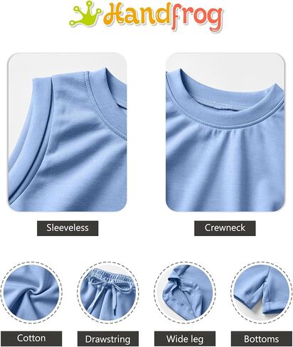 Girls 2 Piece Outfits 2025 Trendy Clothes Summer Cute Sleeveless Tops Shorts Clothing Sets Activewear in Kuwait