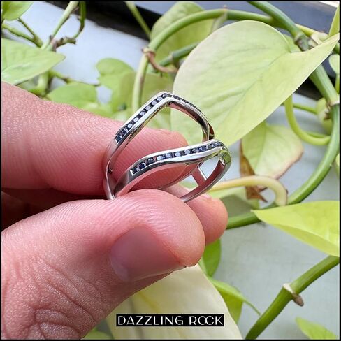 مجموعة DazzlingRock Collection Womens Anniversary Band Band Band Ring مزدوجة ، متوفرة في مختلف الماس الدائري ، الأحجار الكريمة والمعادن في 10K/14K/18K الذهب الصلب و 925 STERLING SILVER in Kuwait