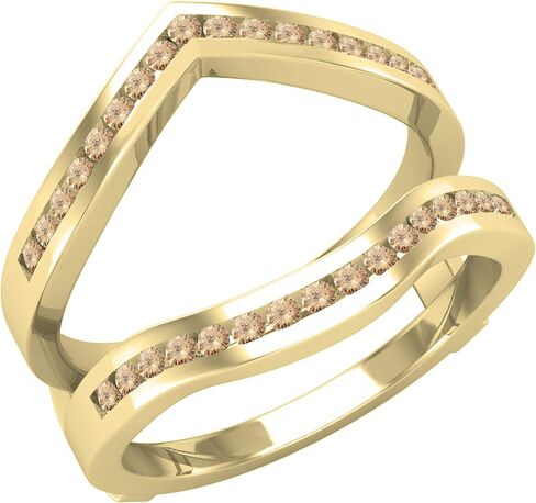 مجموعة DazzlingRock Collection Womens Anniversary Band Band Band Ring مزدوجة ، متوفرة في مختلف الماس الدائري ، الأحجار الكريمة والمعادن في 10K/14K/18K الذهب الصلب و 925 STERLING SILVER in Kuwait