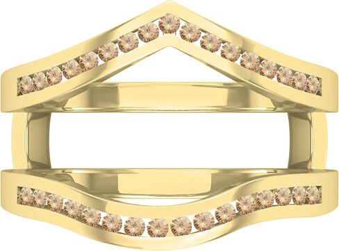مجموعة DazzlingRock Collection Womens Anniversary Band Band Band Ring مزدوجة ، متوفرة في مختلف الماس الدائري ، الأحجار الكريمة والمعادن في 10K/14K/18K الذهب الصلب و 925 STERLING SILVER in Kuwait
