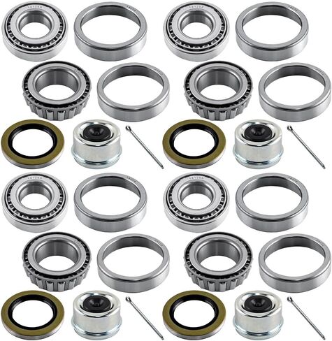 4 Sets 14125A 25580 Trailer Bearing Kits for 5200-7000 lbs Axle, Trailer Axles Bearing Kits with 2.72" Dust Cap, Grease Seal, Cotter Pin, Rotating Quiet and High-Speed Trailer Bearing in Saudi Arabia