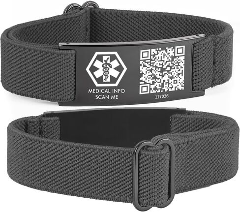 mnmoom Medical ID Bracelet for Women Men with QR Code or NFC, Digitalization Medical Alert Bracelets,Dynamic Web Information in Saudi Arabia