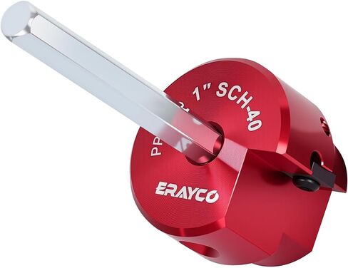 04529 for PPRK6 PVC Pipe Reamer Kit, Plastic Pipe Fitting Reamer with 3/4'', 1'', 1-1/2'', 2'', 3'', 4'' Head Aluminum, PVC Fitting Saver, Fit into Standard 1/2" Drills 3/8" Hex in Kuwait