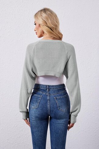 سترة بوليرو للسيدات سترة من كارثة طويلة الأكمام طويلة الأمام مفتوحة الذراع غير الرسمية سترات الصوفية للفساتين in Kuwait