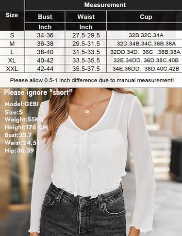 Avidlove Womens Sheer Shrug Tie Front Long Bell Sleeve Mesh Bolero Lightweight Summer Casual Short Shawl Top in Kuwait