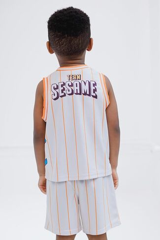Sesame Street Athletic Mesh Jersey Tank Top and Basketball Shorts Outfit Set Infant to Toddler Sizes (12 Months - 5T) in Saudi Arabia