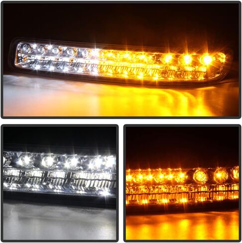 ACANII - For 1999-2006 GMC Yukon Sierra 1500 2500 3500 Chrome Housing LED Bumper Lights Signal Parking Lamps Assembly in Saudi Arabia