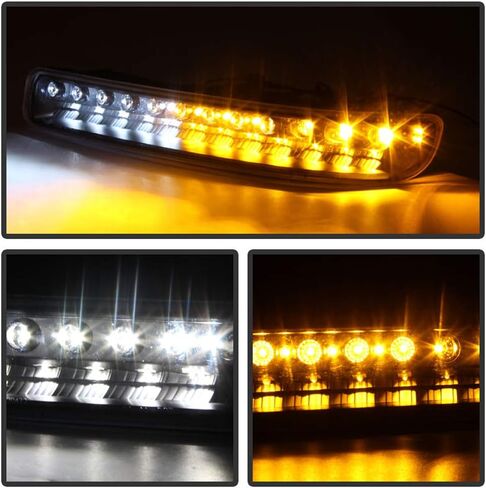 ACANII - For 1999-2006 GMC Yukon Sierra 1500 2500 3500 Chrome Housing LED Bumper Lights Signal Parking Lamps Assembly in Saudi Arabia