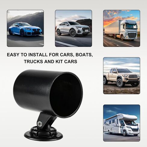 Car 2" 52mm Dual Hole Dash Gauge Pod Holder, ABS Plastic Dual Gauge Console Dashboard Pod Mount, Universal Housing Pod Meter Cup Gauge to Vehicle's Dash, Car Accessories in Saudi Arabia