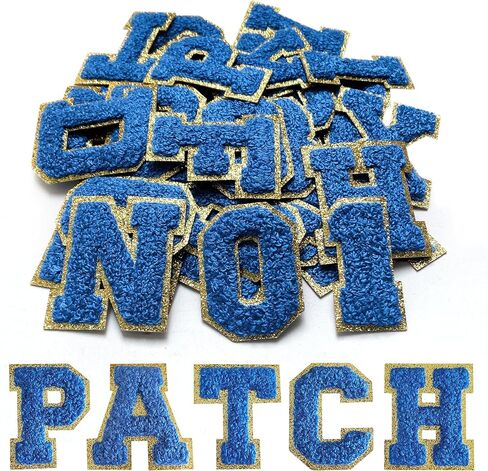 36 Pcs Self Adhesive Chenille Letter Number Patches Set, 2.2 in Iron on Numbers Varsity Letter Patches Stick on Clothes Backpacks Hats Team Uniform(Black) in Saudi Arabia