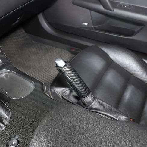 Piugilh Hand Hand Lever Cover متوافق مع C6 Corvette 2005-2013 ، واقي مزخرف فرامل فرامل (ألياف الكربون) in Saudi Arabia