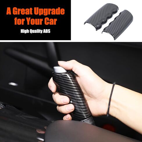 Piugilh Hand Hand Lever Cover متوافق مع C6 Corvette 2005-2013 ، واقي مزخرف فرامل فرامل (ألياف الكربون) in Saudi Arabia
