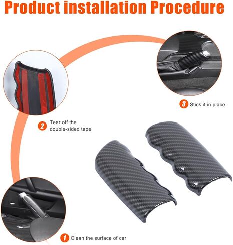 Piugilh Hand Hand Lever Cover متوافق مع C6 Corvette 2005-2013 ، واقي مزخرف فرامل فرامل (ألياف الكربون) in Saudi Arabia