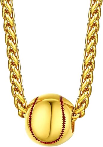 Bestyle Vivid Ball Pendants Netlace للرجال ، كرة قدم صلبة من الفولاذ المقاوم للصدأ/كرة السلة/كرة الطائرة/لعبة الركبي/قلادة البيسبول بالفضة/الأسود/الذهبي ، مجموعة مجوهرات المروحة الرياضية العصرية. in Saudi Arabia