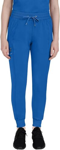 Lealing Hands Women's Scrub Set Top 2152 Toby Jogger Pant مع حزام مرن 9244 فرك طبي مع 9 جيوب ، Royal- M TOP/M PANT in Saudi Arabia