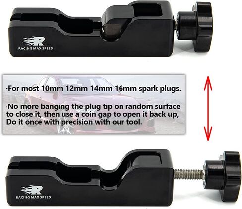 Spark Plug Gap Tool & Spark Plug Tester Kit 0 to 6000RPM with Double Hole 10MM 12MM 14MM 16MM Spark Plug Adjustable Gap Tool with Feeler Gauge for 12V Gasoline Vehicles Spark Plug Socket in Saudi Arabia